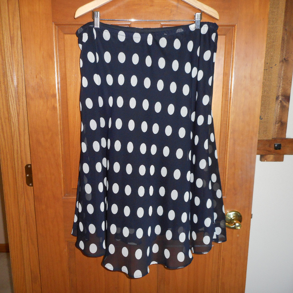 Black and White Polka Dot Skirt